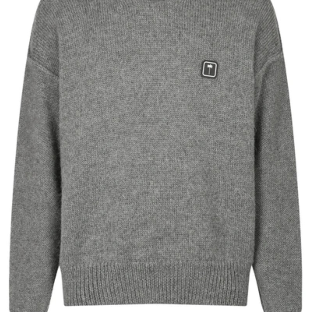 Palm Angels Gray wool crewneck sweater